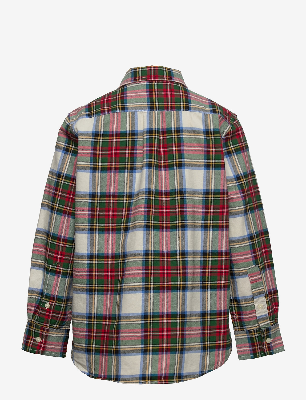 GAP - Kids Plaid Oxford Shirt - red/ white plaid - 1