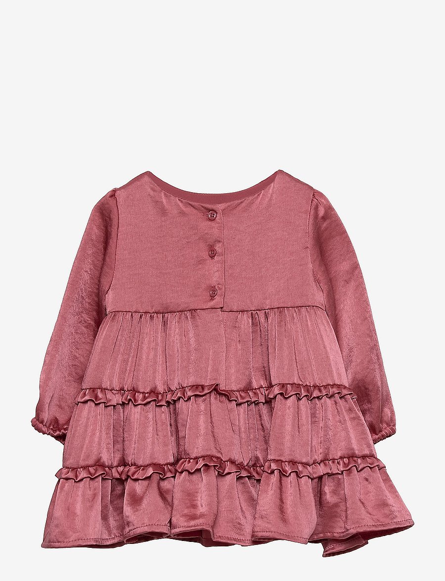 GAP - Baby Recycled Satin Tiered Dress - mauvewood 17-1522 tcx - 1