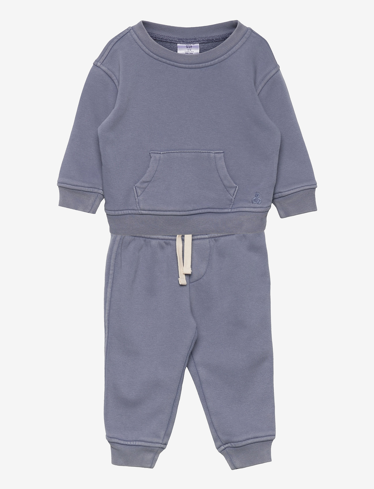 GAP - Baby Crewneck Sweatshirt Outfit Set - daisy blue - 0