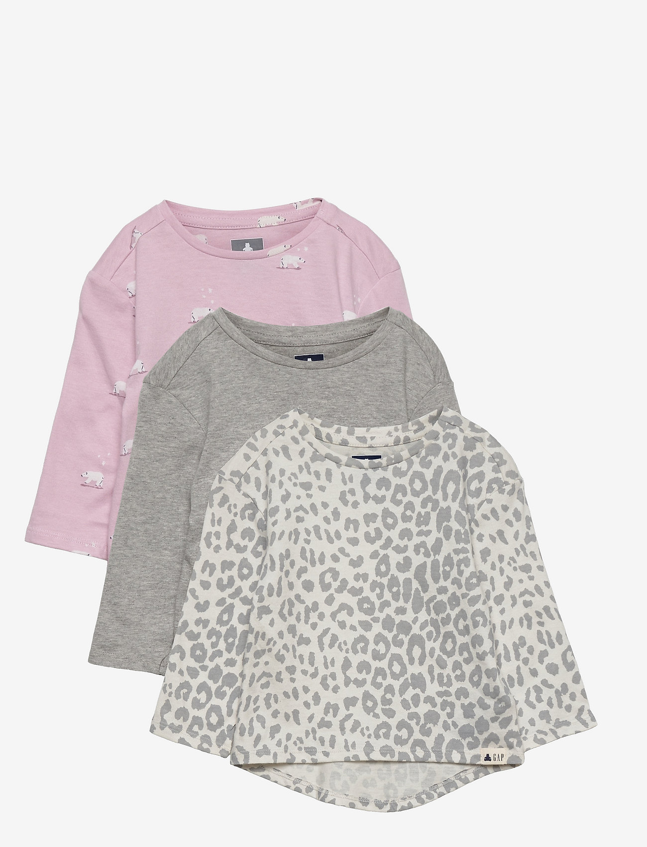 Toddler 100% Organic Cotton Mix and Match Print Top (3-Pack) - POLAR BEAR