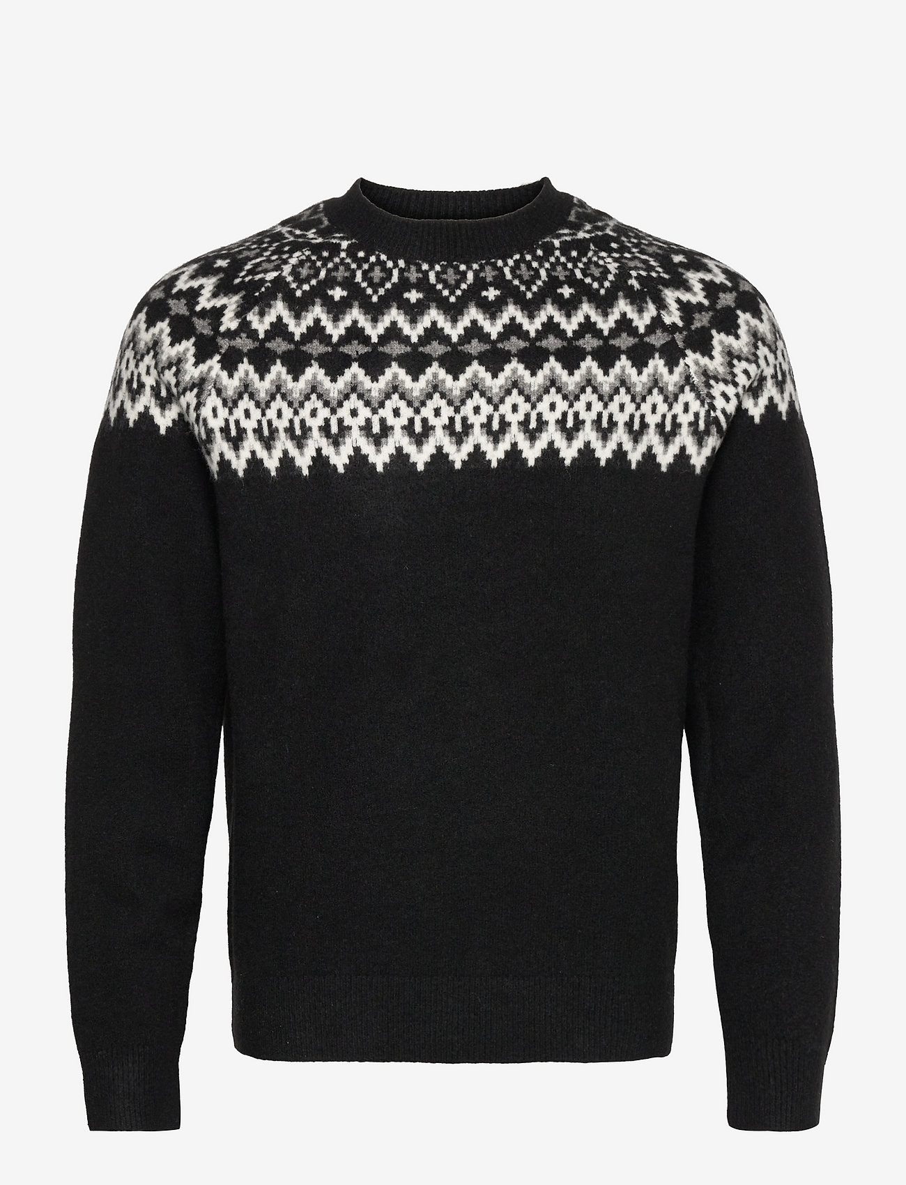 GAP - Recycled Fair Isle Crewneck Sweater - true black - 0