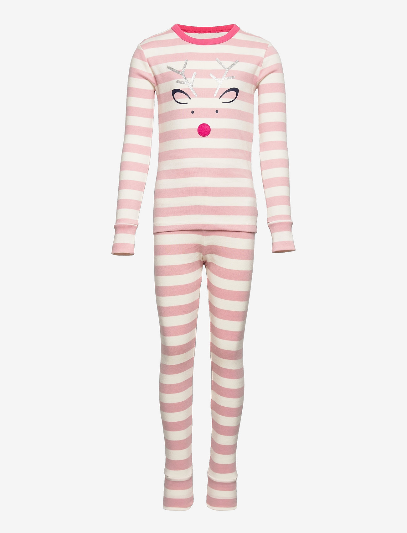 GAP - Kids 100% Organic Cotton Holiday Print PJ Set - ivory frost - 0