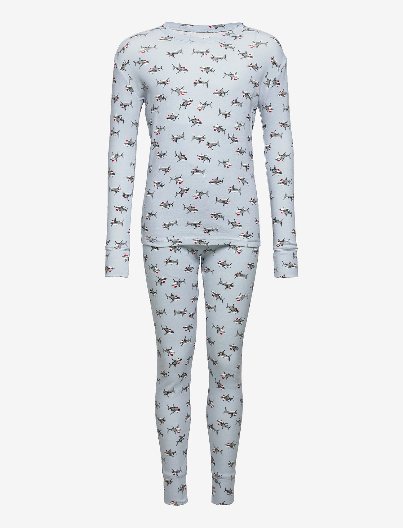 GAP - Kids 100% Organic Cotton Holiday Print PJ Set - ice blue 740 - 0