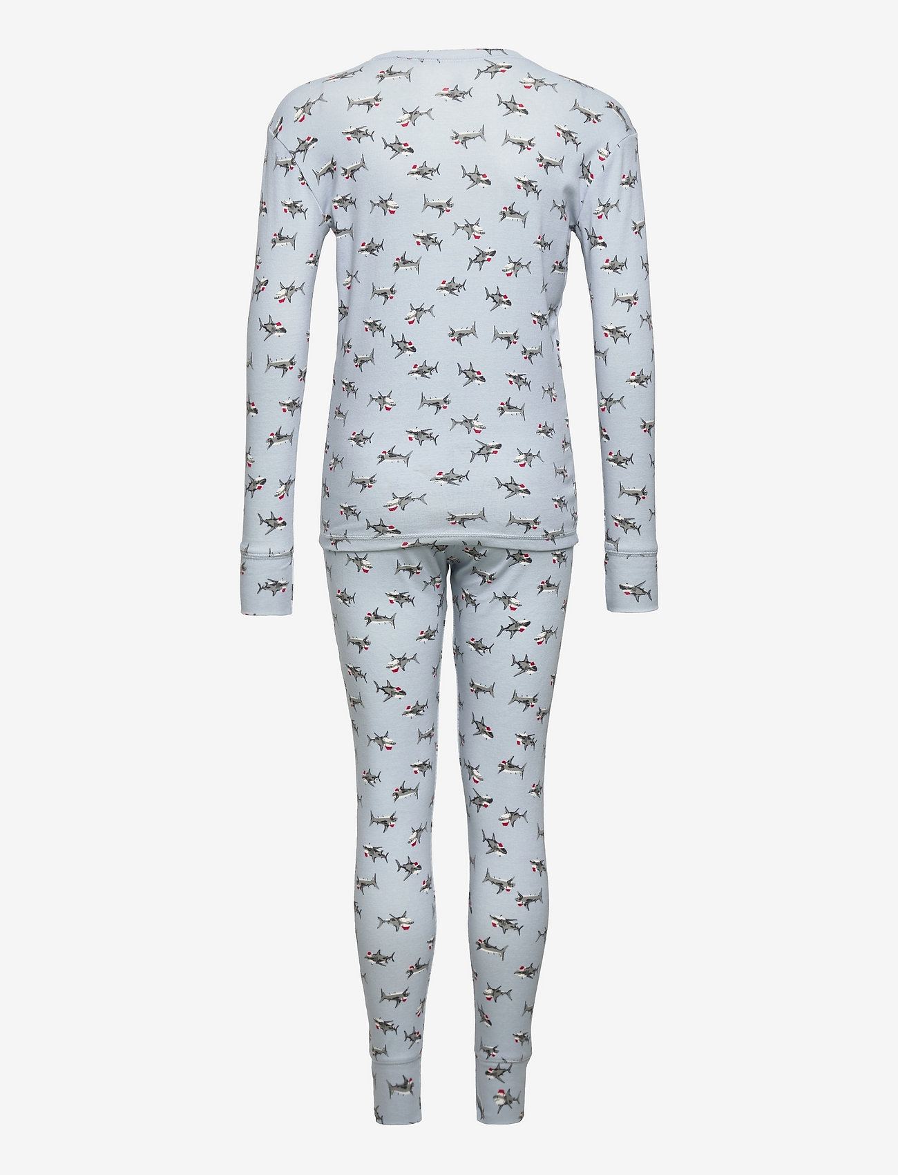 GAP - Kids 100% Organic Cotton Holiday Print PJ Set - ice blue 740 - 1