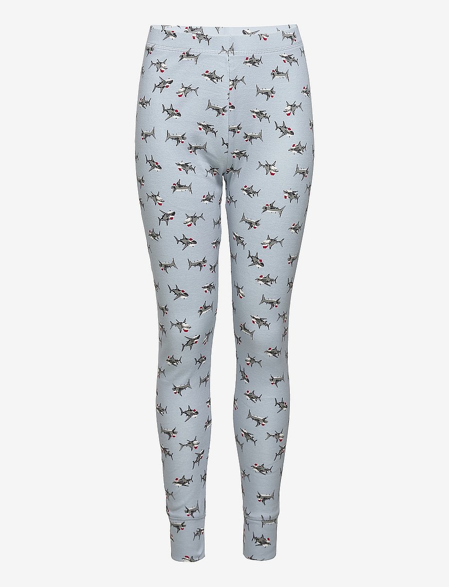 GAP - Kids 100% Organic Cotton Holiday Print PJ Set - ice blue 740 - 2