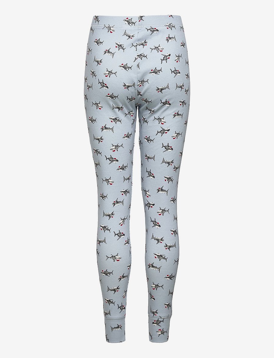 GAP - Kids 100% Organic Cotton Holiday Print PJ Set - ice blue 740 - 3