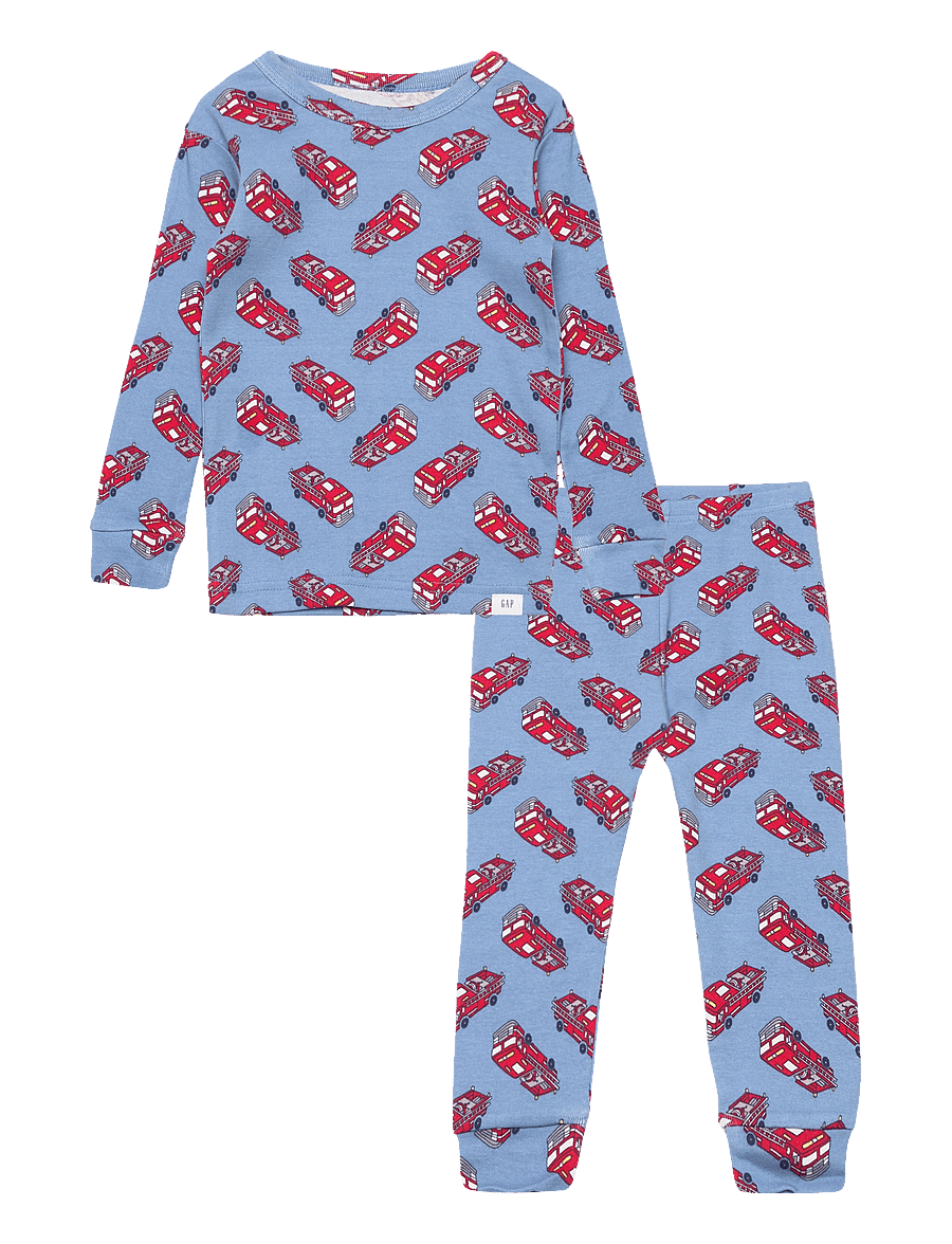 GAP - babyGap 100% Organic Cotton Print PJ Set - china blue - 0