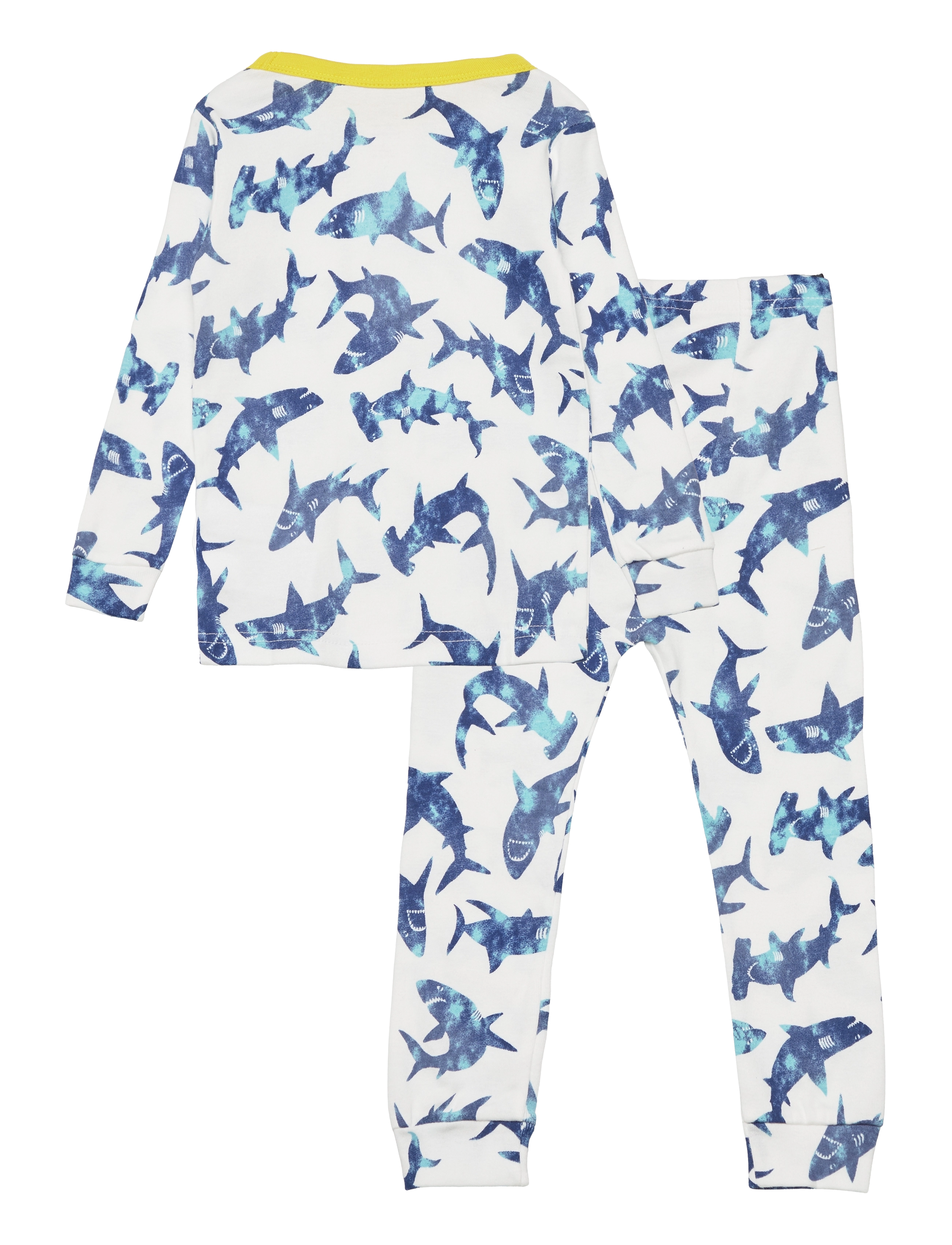 GAP - babyGap 100% Organic Cotton Shark Graphic PJ Set - new off white - 1