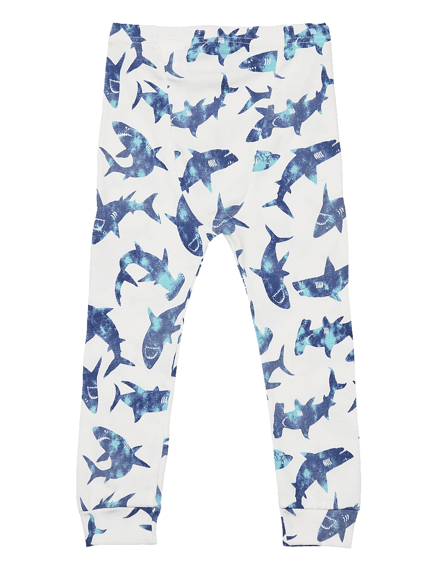 GAP - babyGap 100% Organic Cotton Shark Graphic PJ Set - new off white - 3