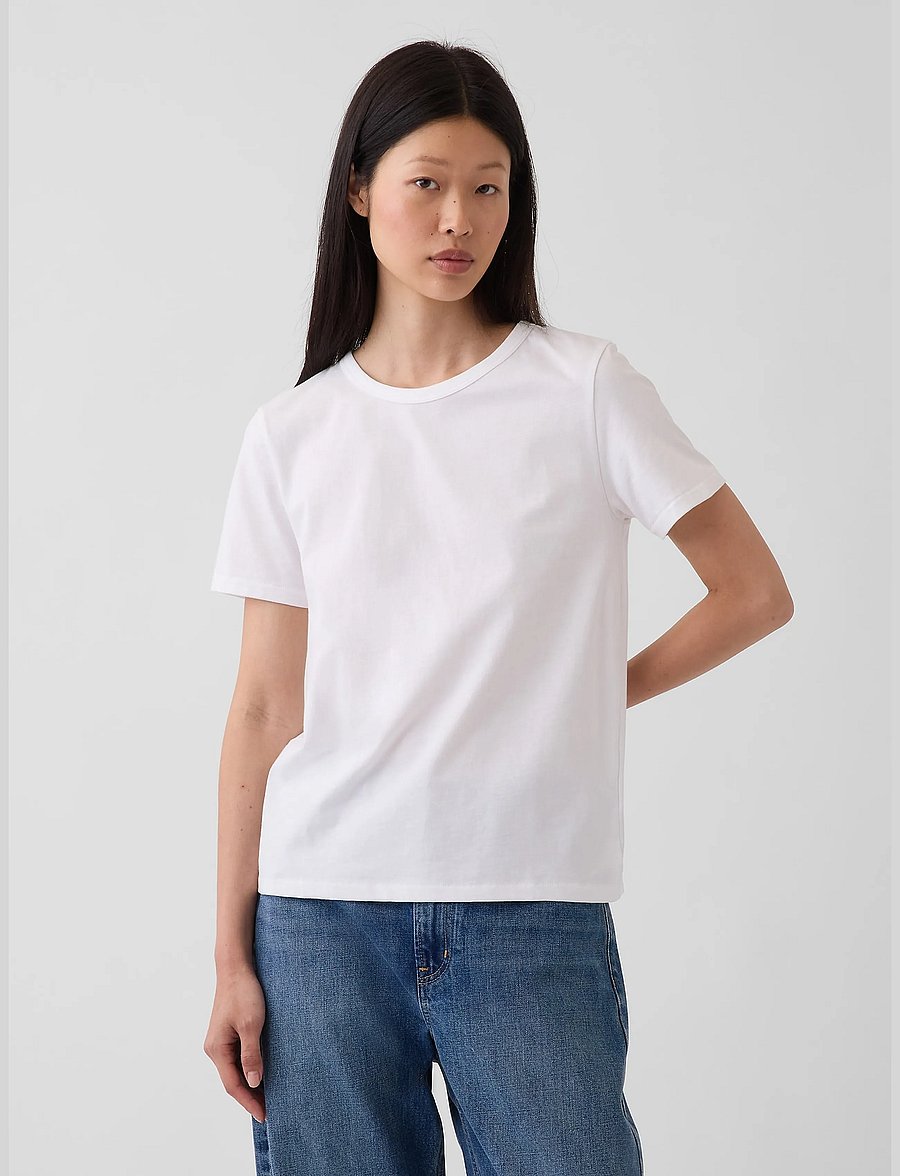 GAP - Organic Cotton VintageSoft T-Shirt from the GAP collection - t-shirts - fresh white - 0