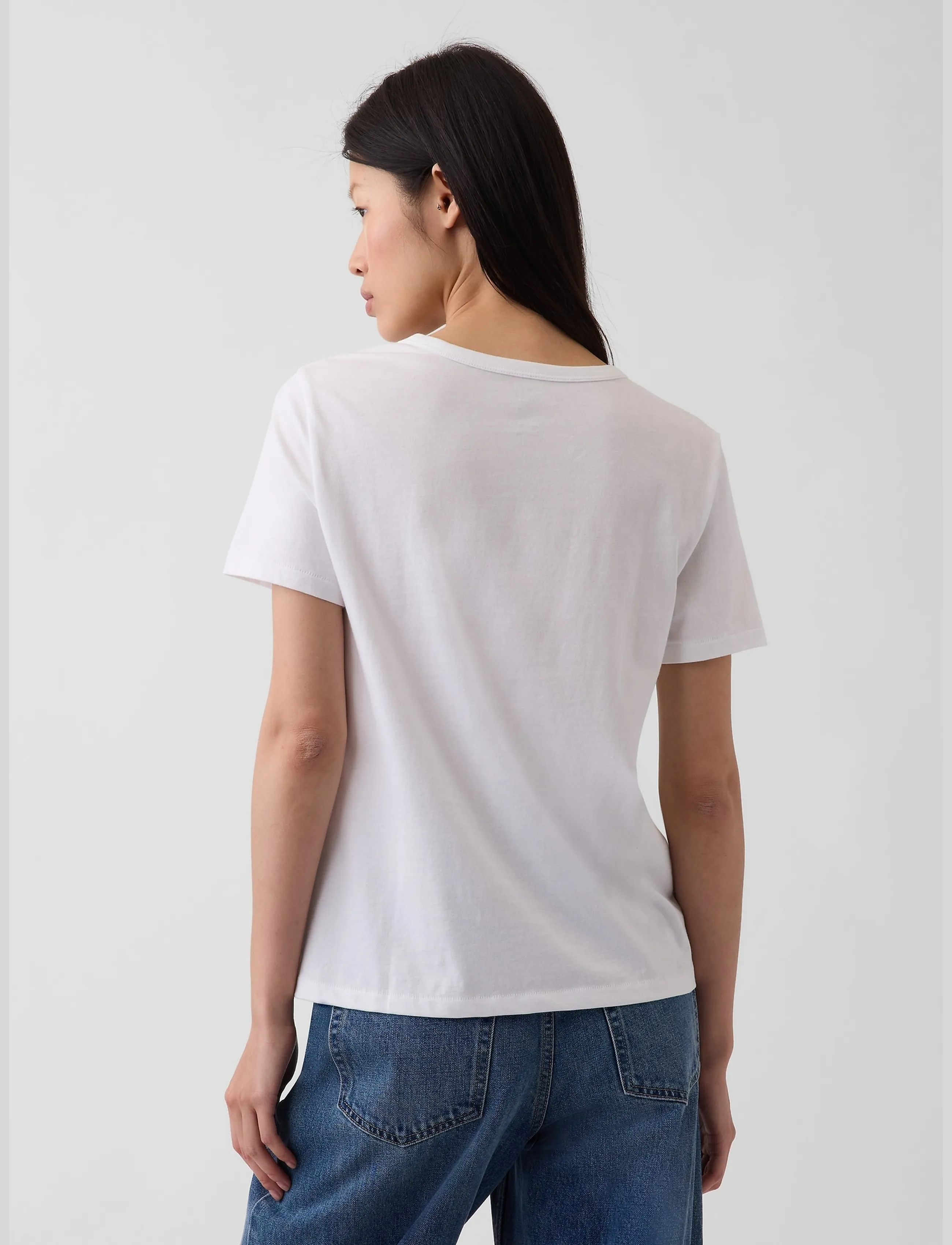 GAP - Organic Cotton VintageSoft T-Shirt from the GAP collection - t-shirts - fresh white - 3