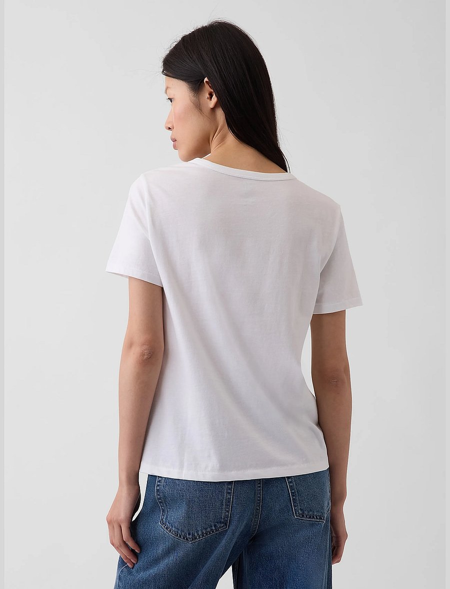GAP - Organic Cotton VintageSoft T-Shirt from the GAP collection - t-shirts - fresh white - 3