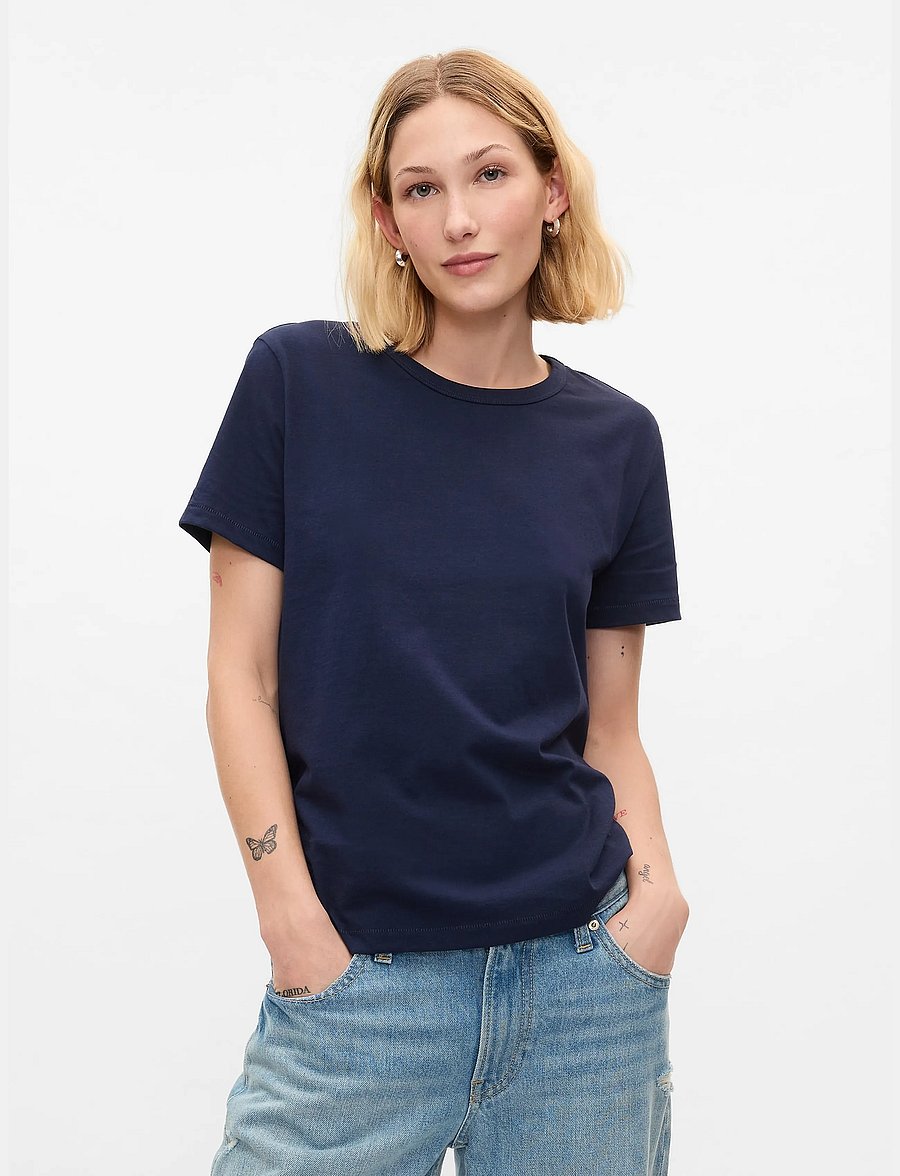 GAP - Organic Cotton VintageSoft T-Shirt from the GAP collection - t-shirts - navy uniform - 0