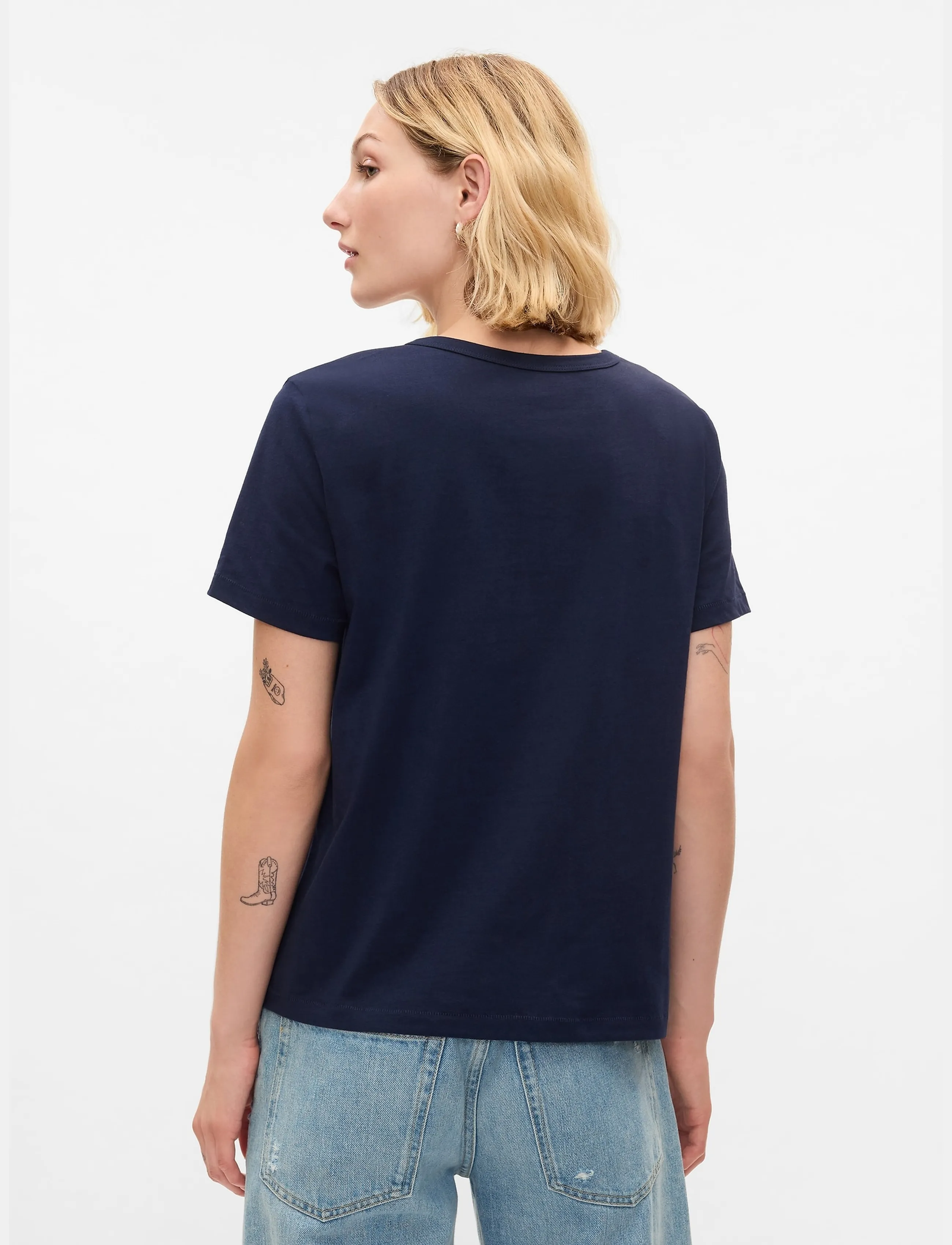 GAP - Organic Cotton VintageSoft T-Shirt from the GAP collection - t-shirts - navy uniform - 2