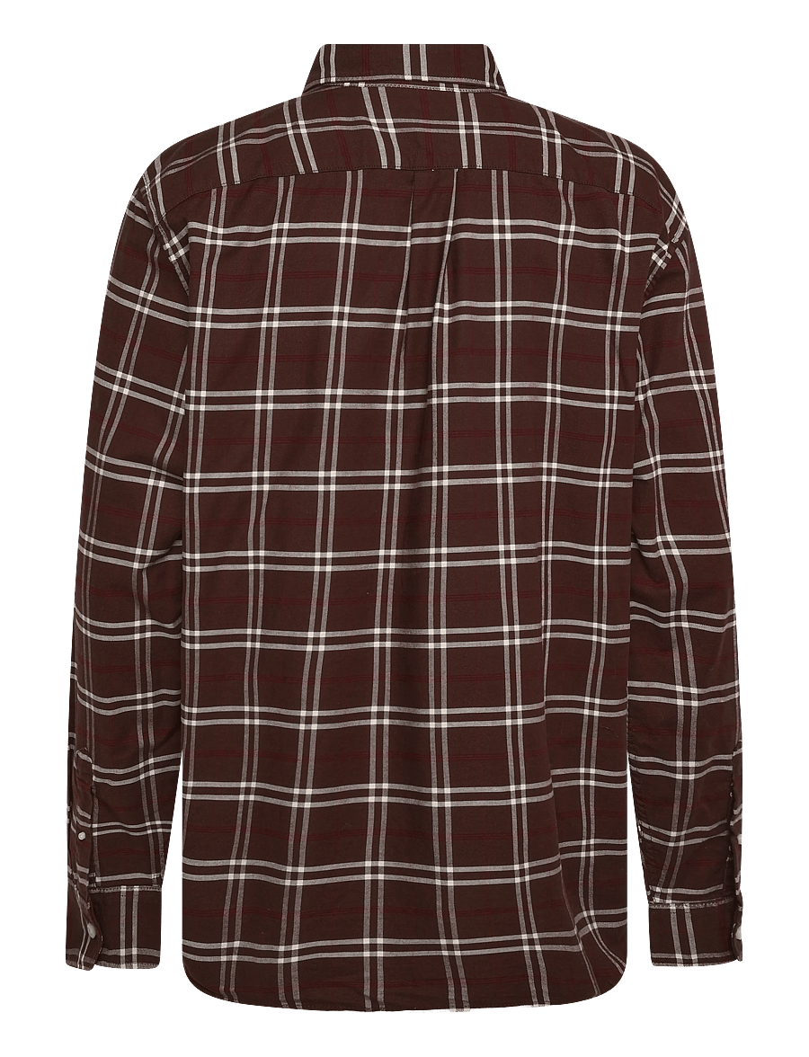 GAP - Oxford Shirt in Standard Fit - stribede skjorter - woodsy brown - 1