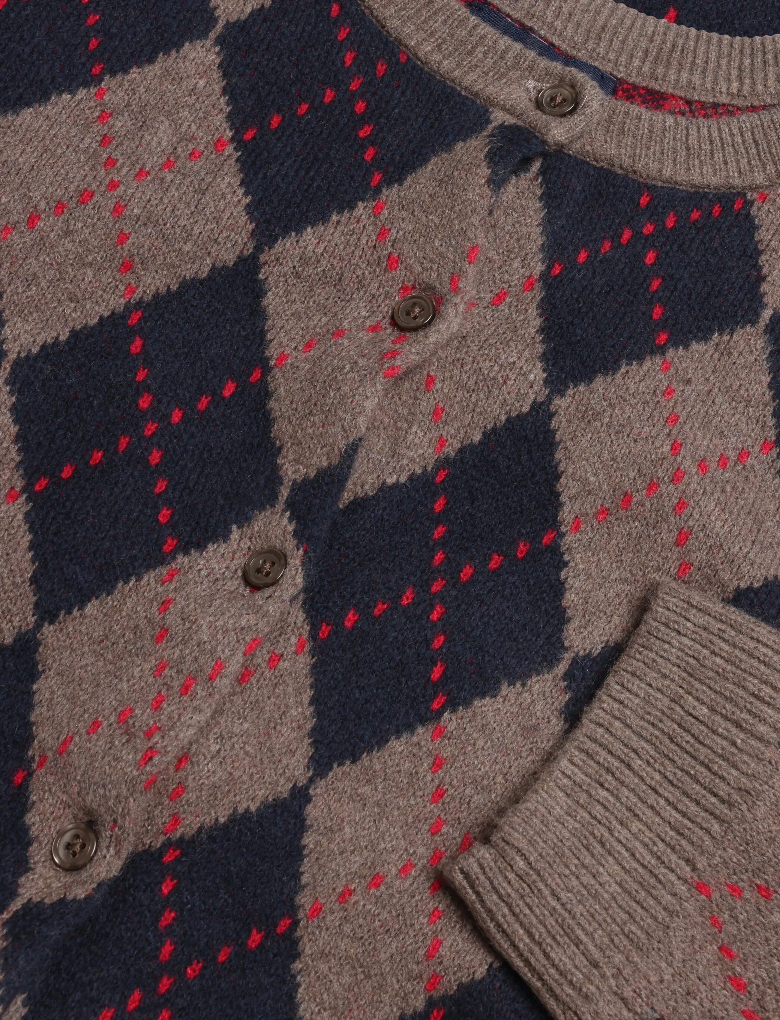 GAP - CashSoft Crop Cardigan from the GAP collection - kardiganid - blue argyle - 5