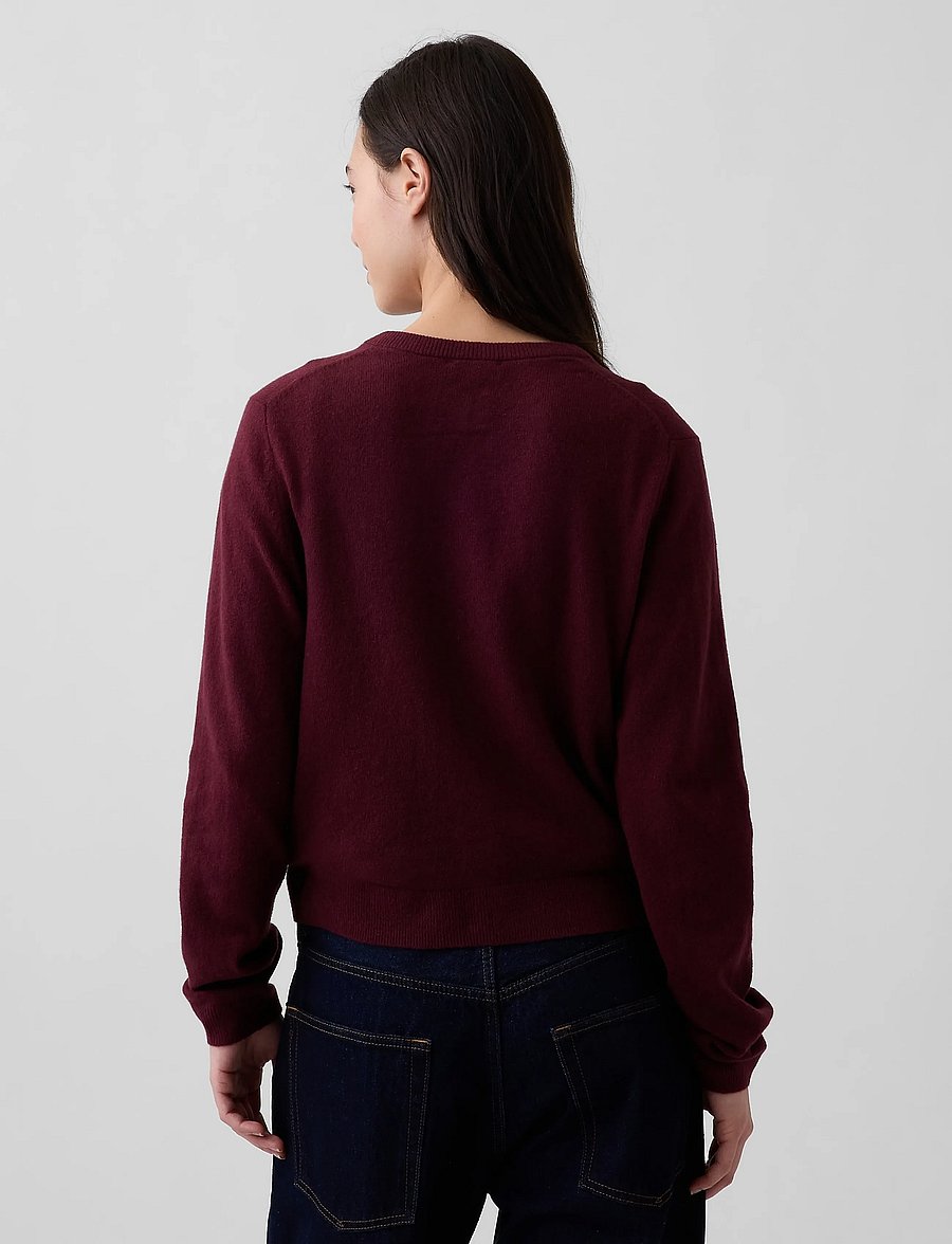 GAP - CashSoft Crop Cardigan from the GAP collection - koftor - noir red 3 - 2