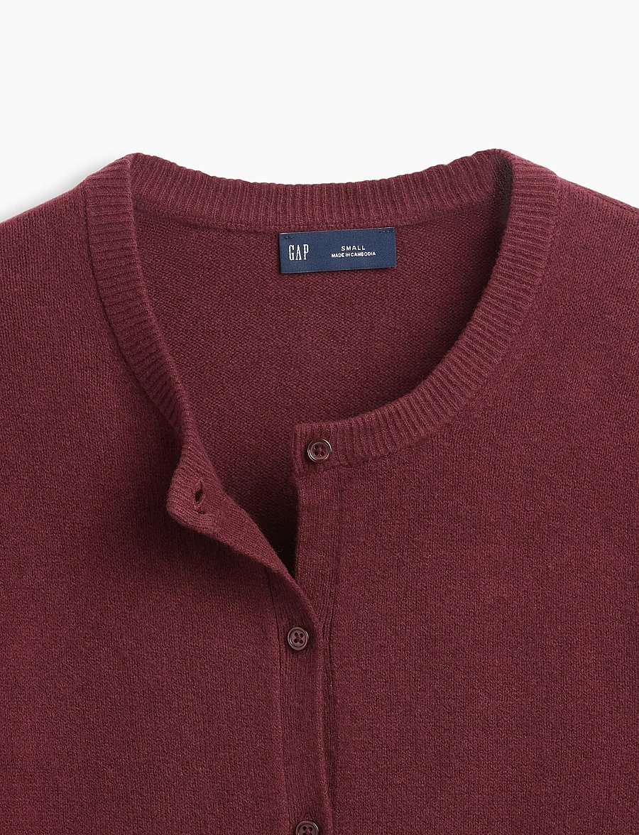 GAP - CashSoft Crop Cardigan from the GAP collection - koftor - noir red 3 - 4