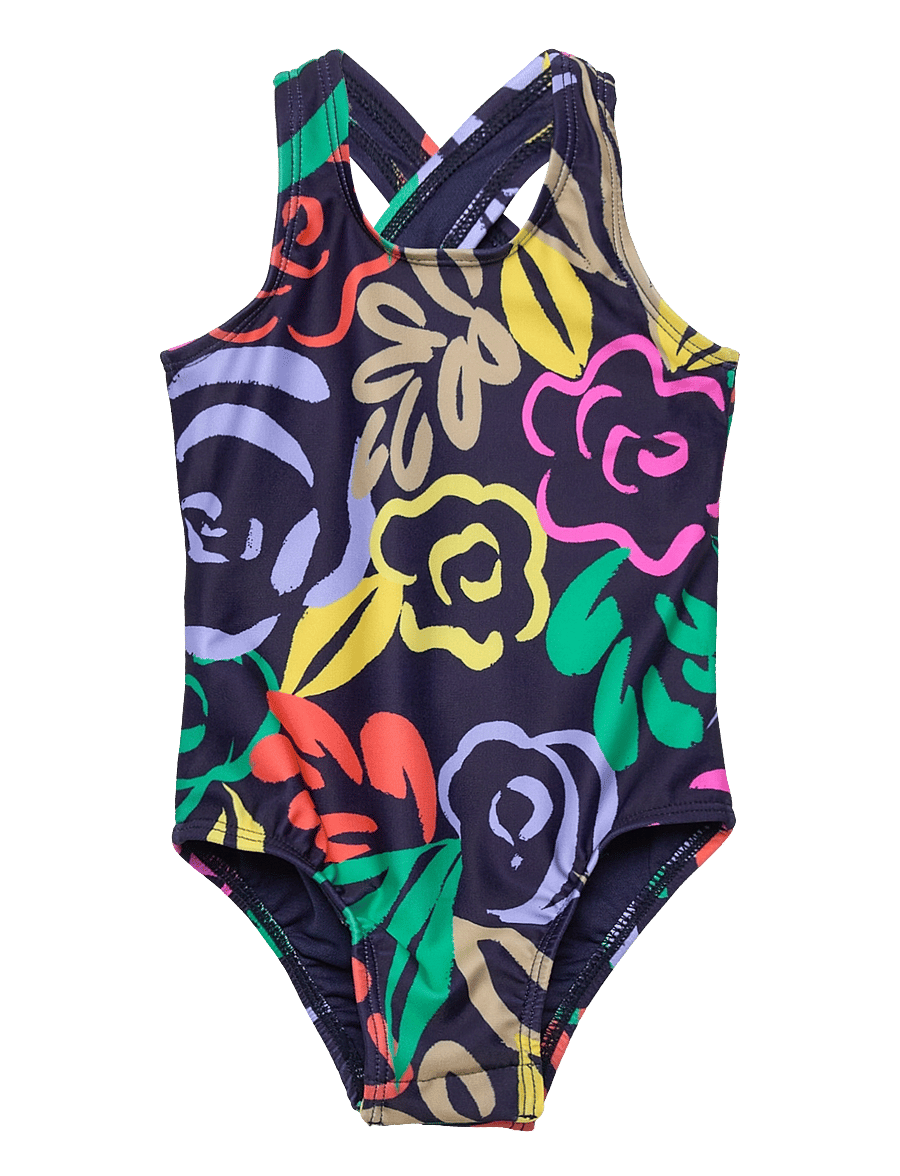 GAP - Toddler Recycled Floral Swim One-Piece - sp feb floral navy - 0
