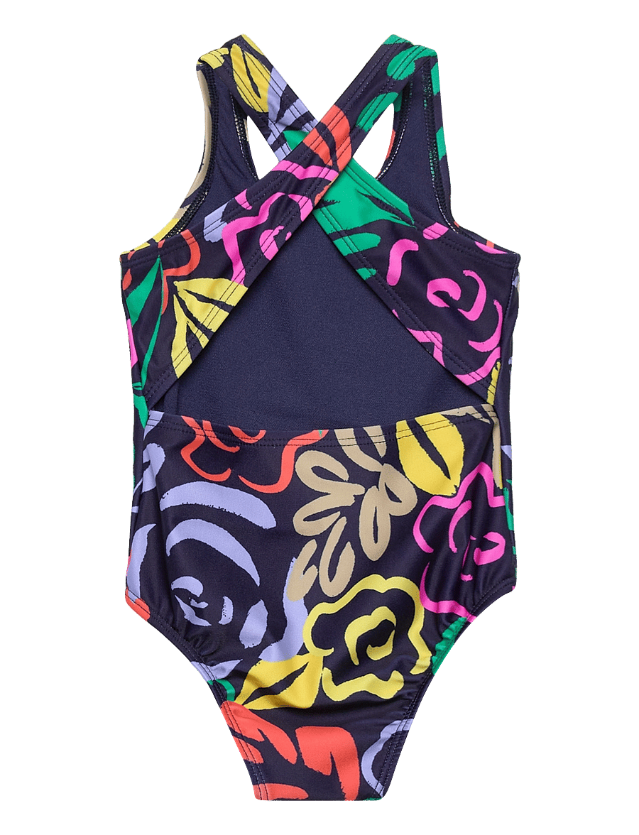 GAP - Toddler Recycled Floral Swim One-Piece - sp feb floral navy - 1