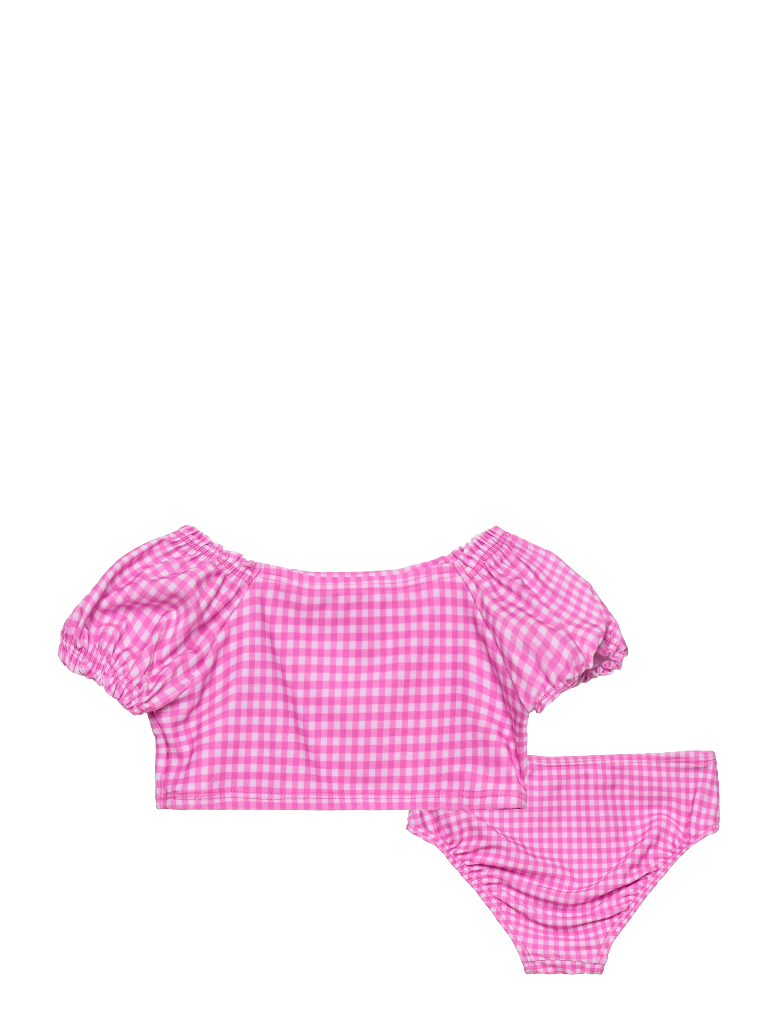 GAP - Toddler Recycled Gingham Swim Two-Piece - pink gingham - 1