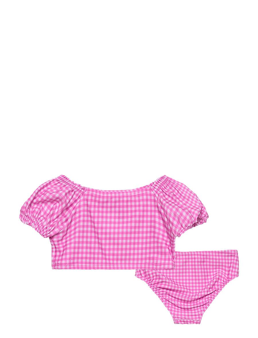 GAP - Toddler Recycled Gingham Swim Two-Piece - pink gingham - 1