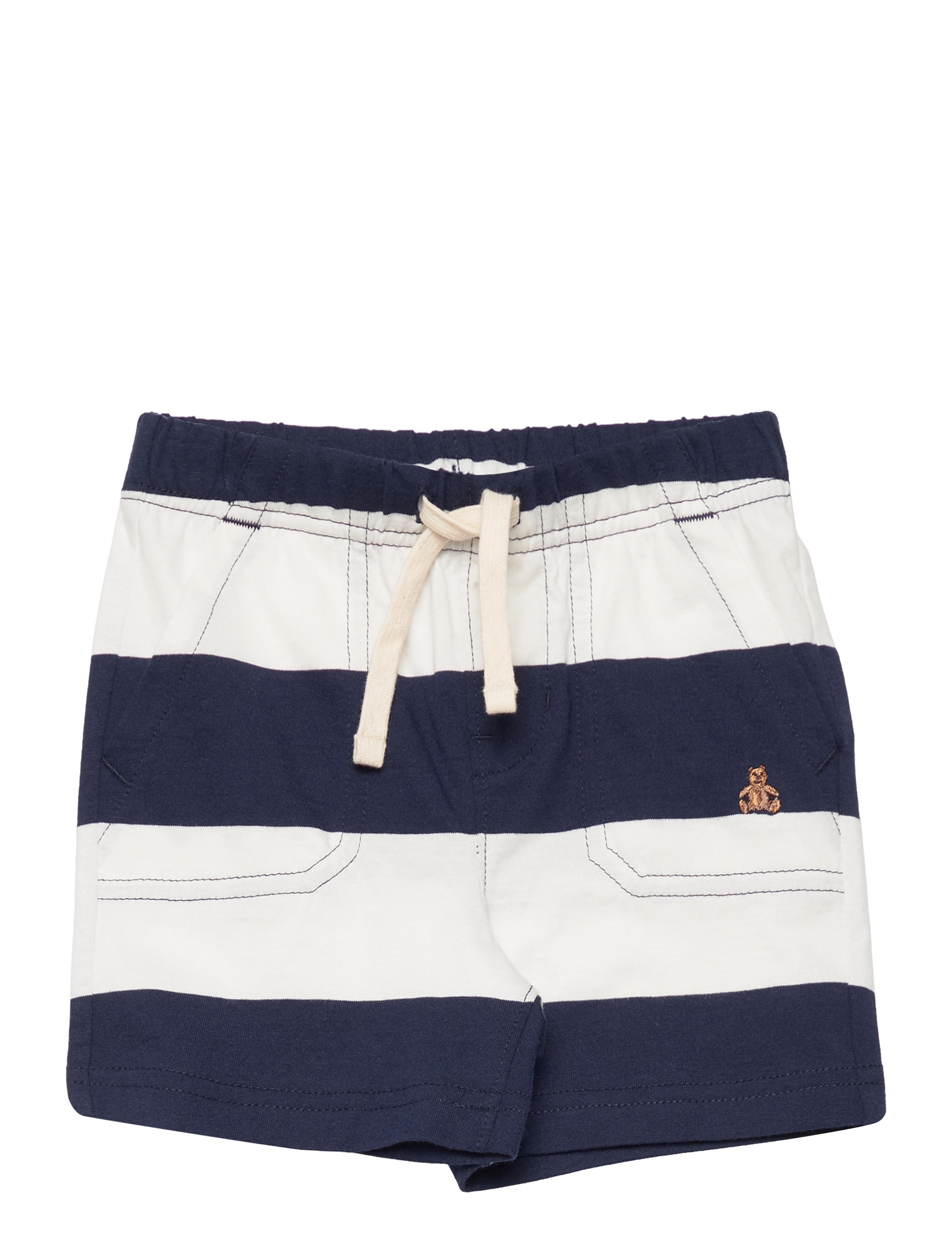 GAP - Baby 100% Organic Cotton Mix and Match Pull-On Shorts - navy stripe - 0