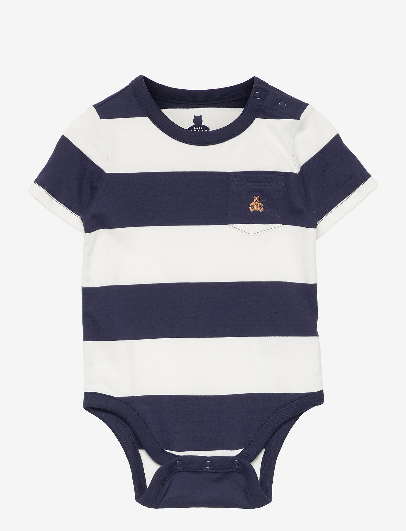 Baby 100% Organic Cotton Mix & Match Bodysuit - NAVY STRIPE