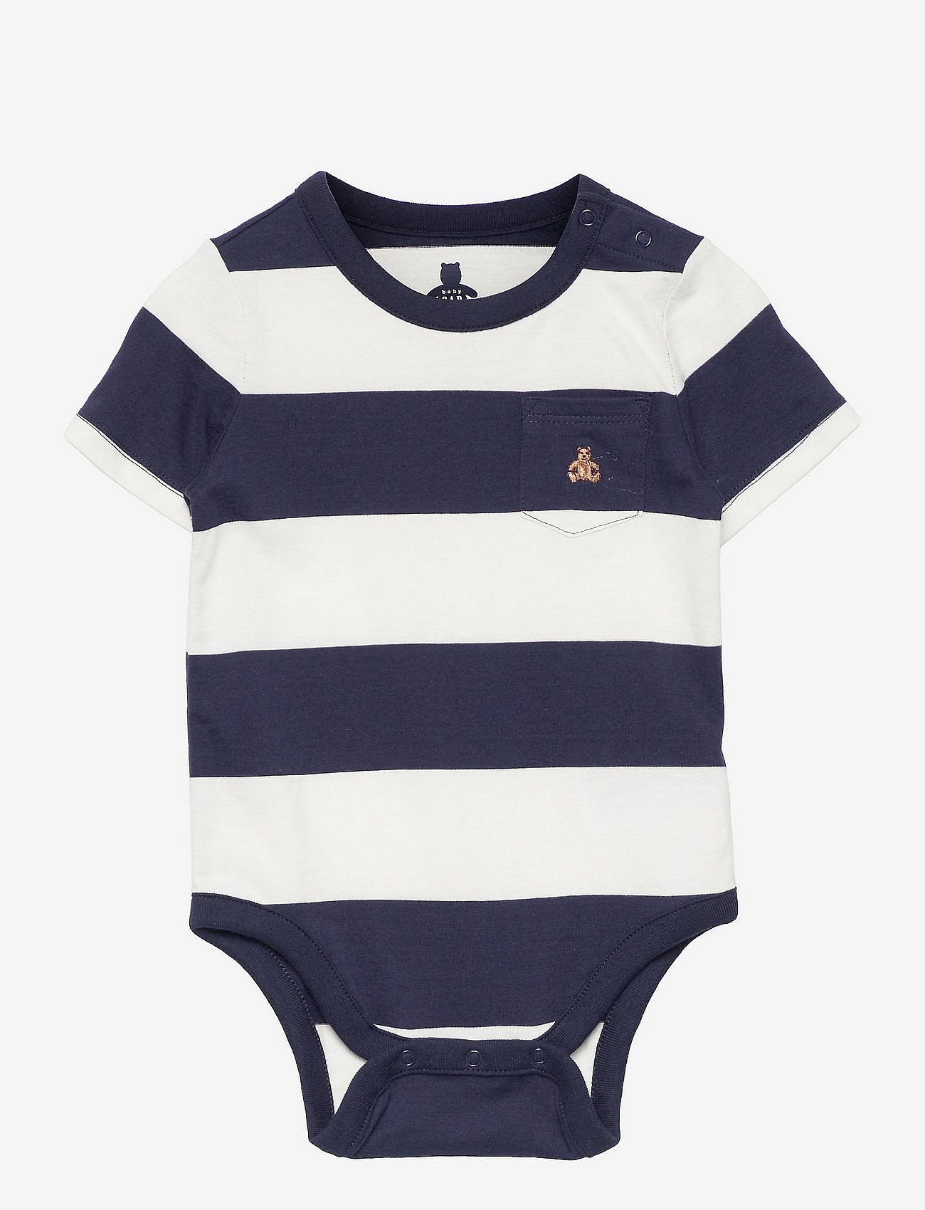 Baby 100% Organic Cotton Mix & Match Bodysuit - NAVY STRIPE