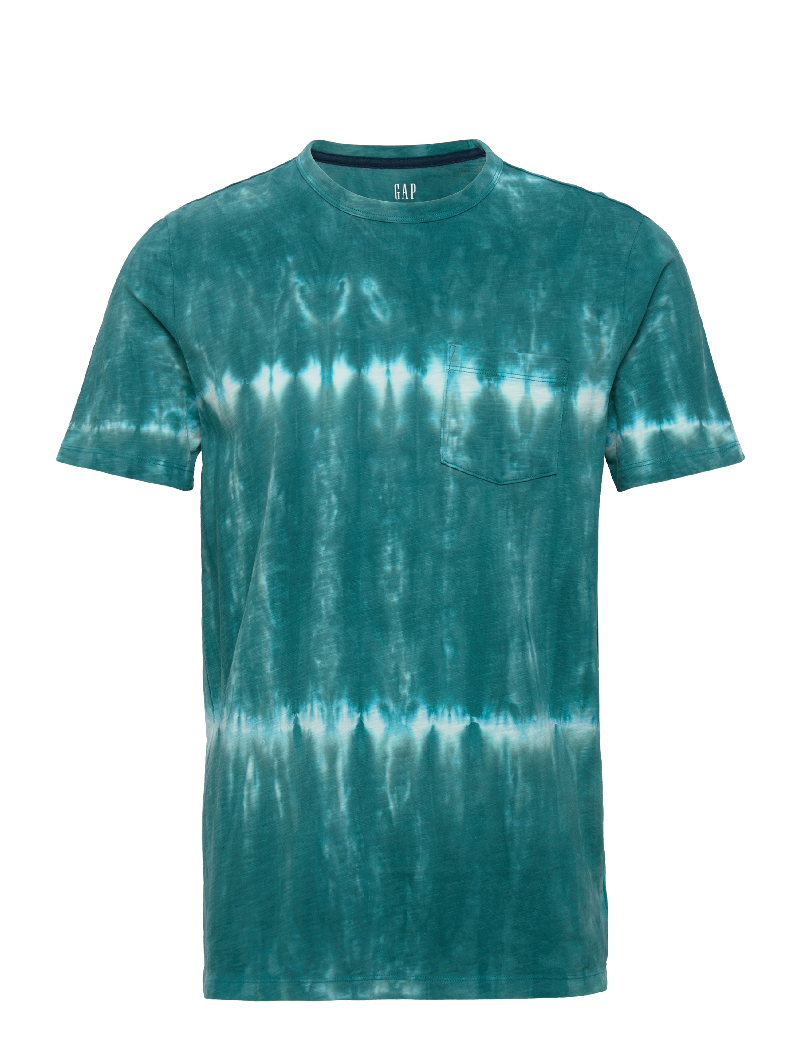 V-LIVED IN POCKET TEE - TIE DYE - TURQUOISE SMOKE 805