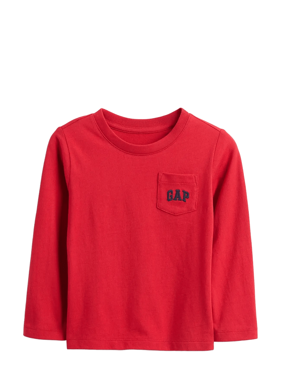 GAP - Baby & Toddler Logo Pocket T-Shirt - langärmelig - modern red - 0