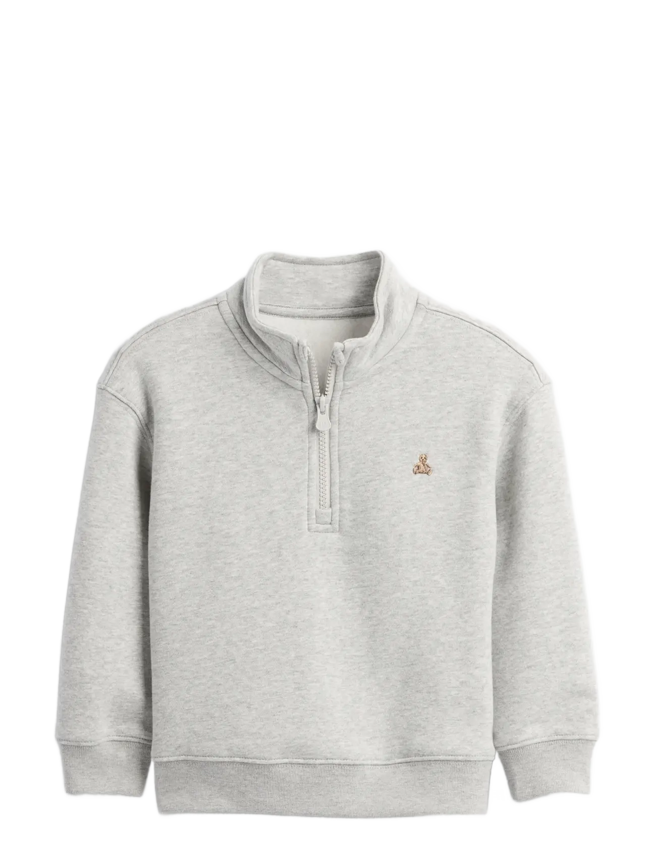 GAP Baby & Toddler VintageSoft Quarter-Zip Pullover - Nach Größe einkaufen - LIGHT HEATHER GREY B08 / grey