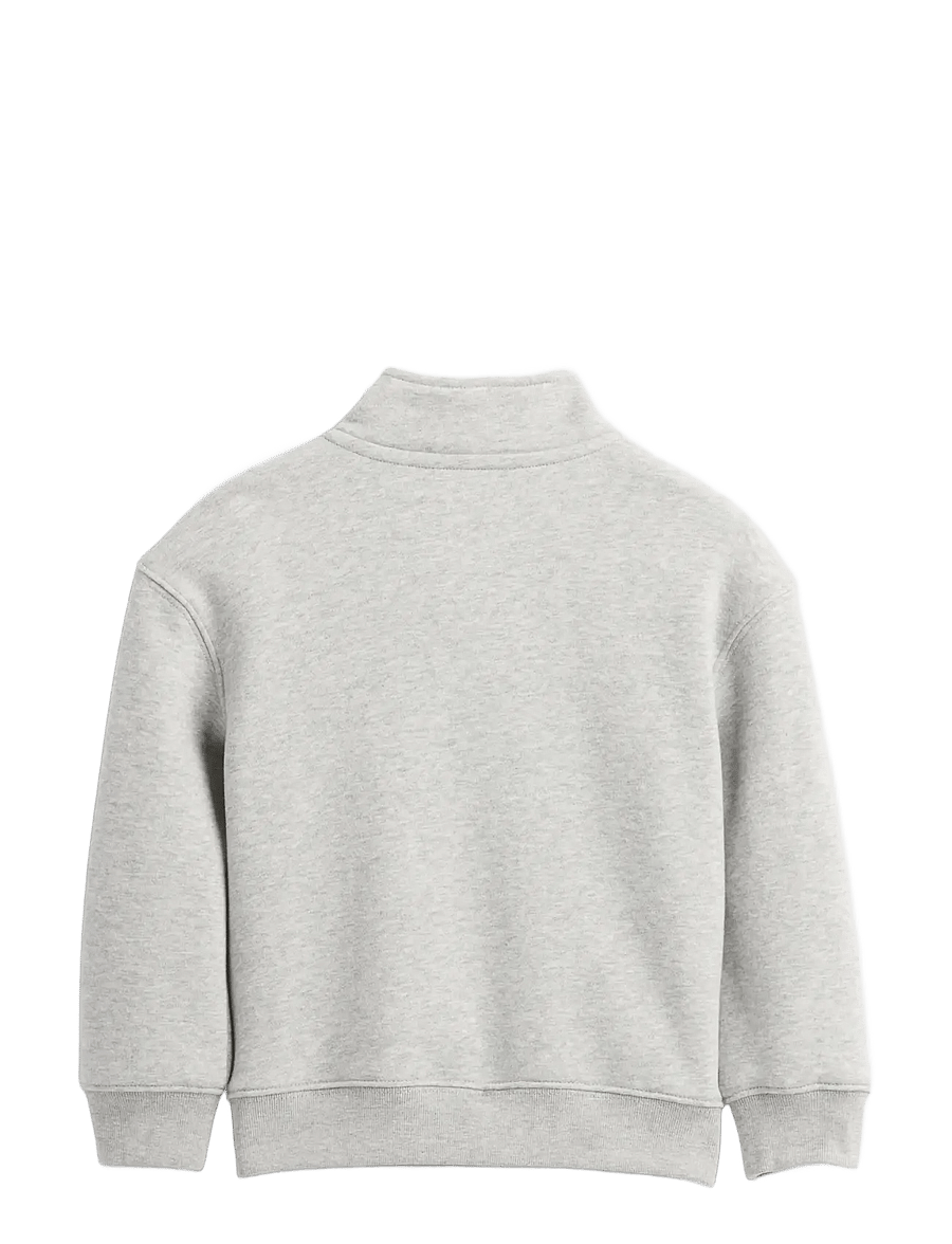 GAP - Baby & Toddler VintageSoft Quarter-Zip Pullover - sweatshirts - light heather grey b08 - 2