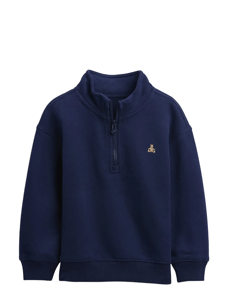GAP - Baby & Toddler VintageSoft Quarter-Zip Pullover - sweatshirts - tapestry navy - 1