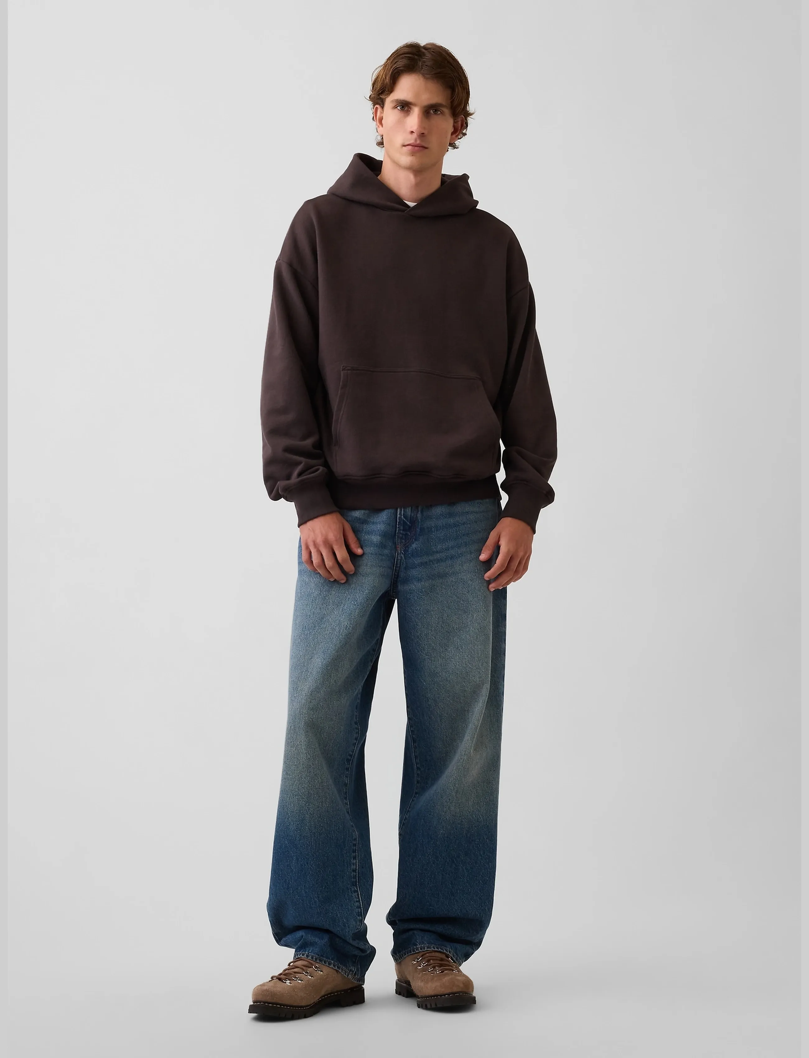 GAP Adult Heavyweight Oversized Hoodie from the GAP collection - Sweatshirts - TERRA BROWN / brown