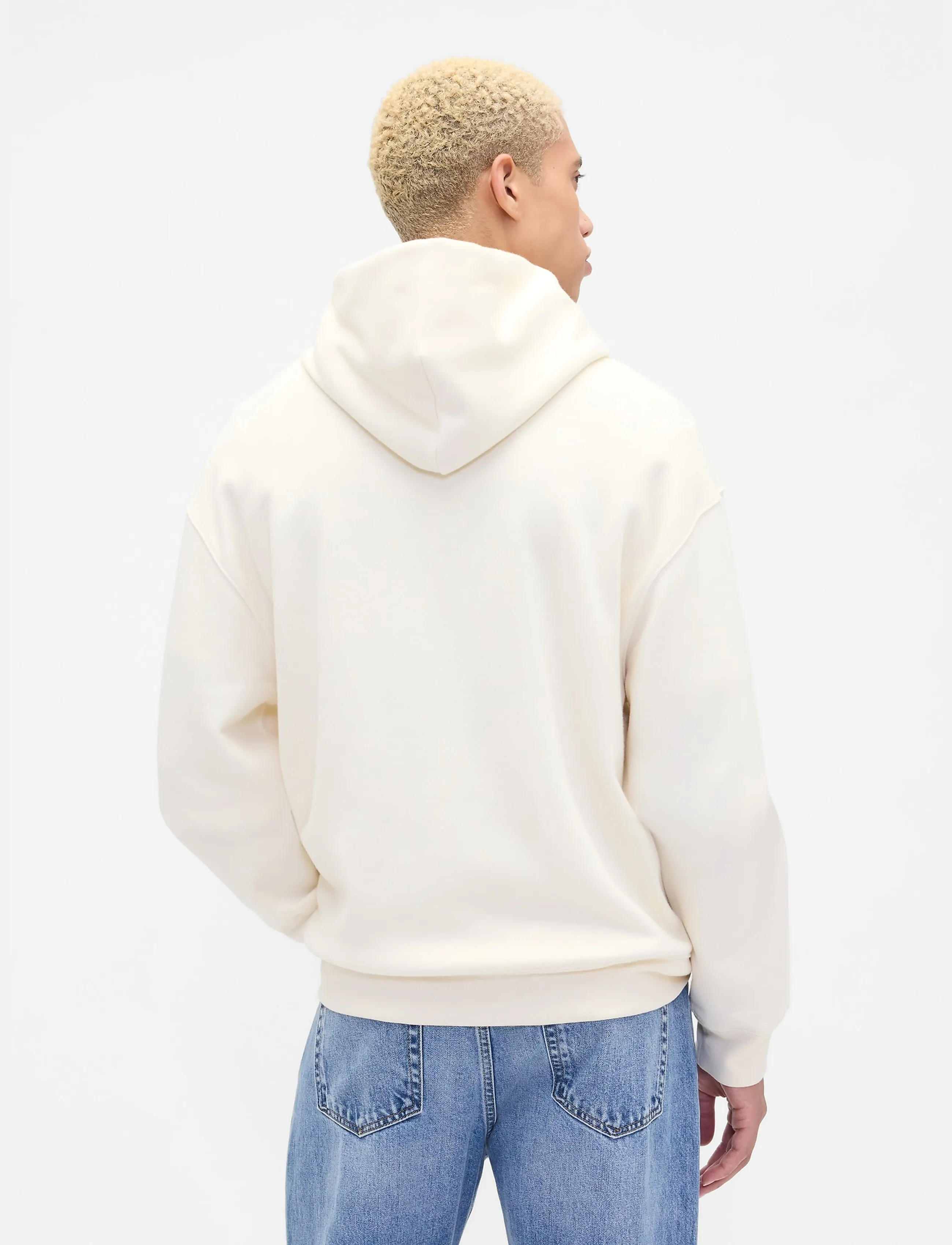 GAP - Adult Vintage Soft Oversized Gap Mini-Logo Hoodie - hættetrøjer - ivory frost - 3