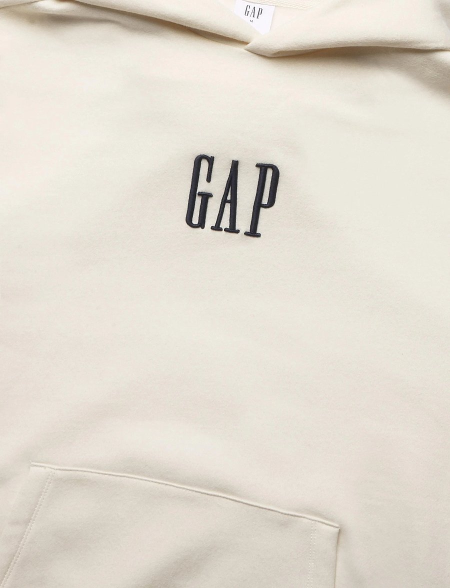 GAP - Adult Vintage Soft Oversized Gap Mini-Logo Hoodie - hættetrøjer - ivory frost - 5