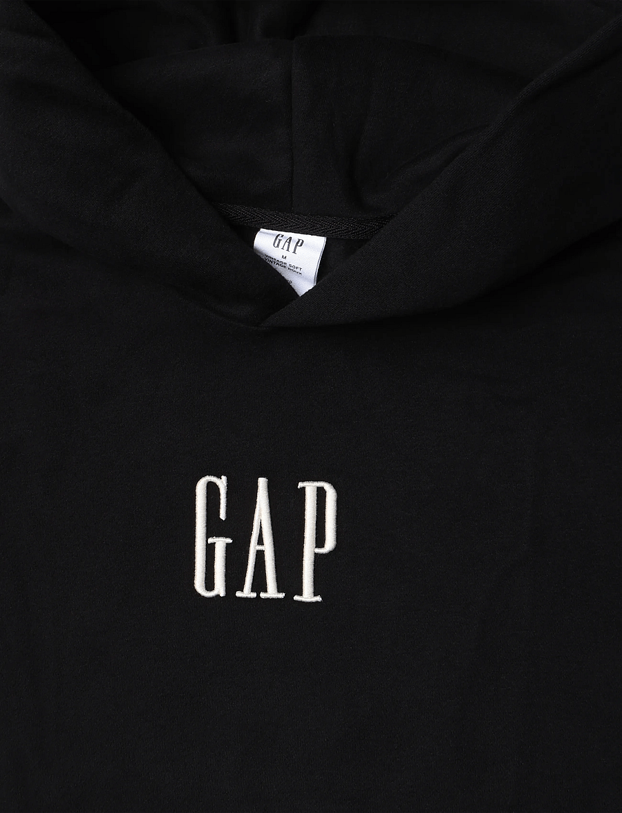 GAP - Adult Vintage Soft Oversized Gap Mini-Logo Hoodie - hættetrøjer - true black v2 - 5