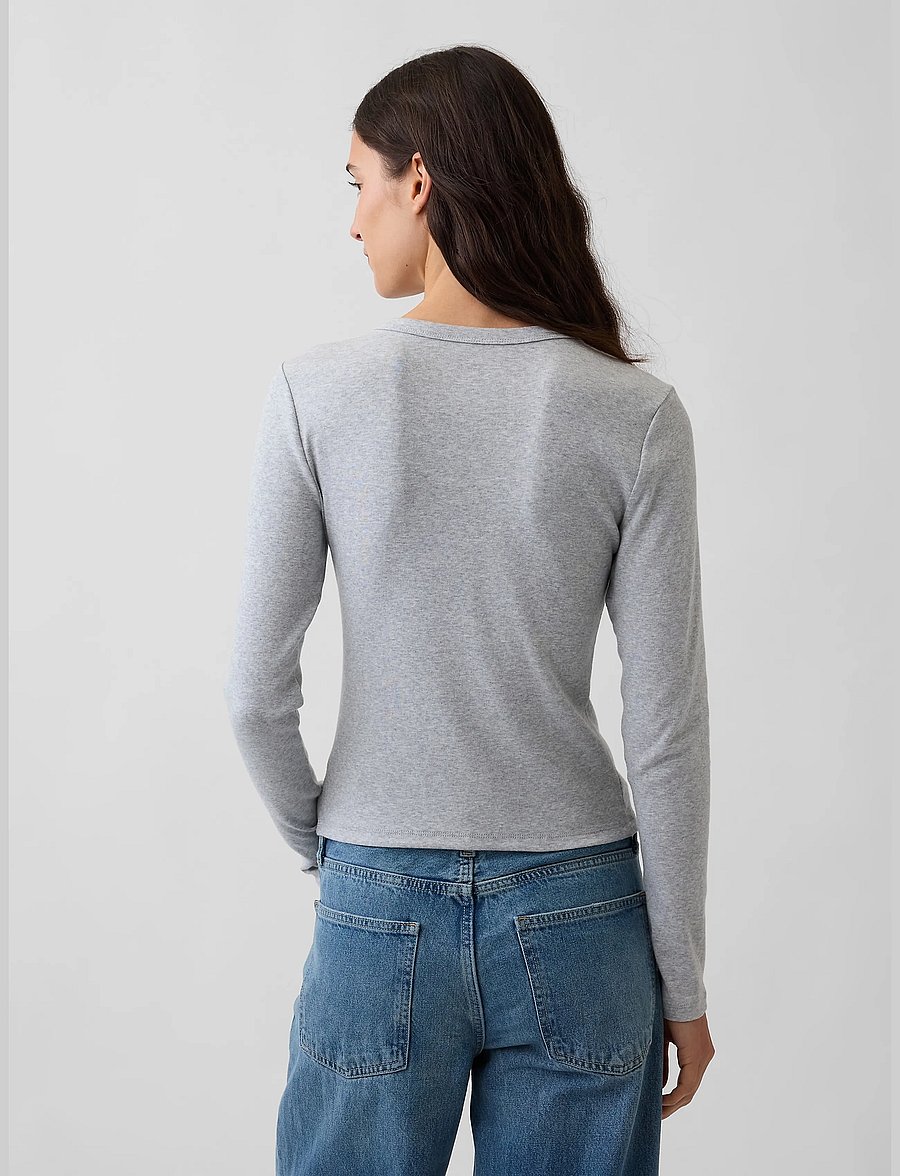 GAP - Modern Crewneck Cardigan from the GAP collection - kardiganid - bc15 lt grey heather - 3