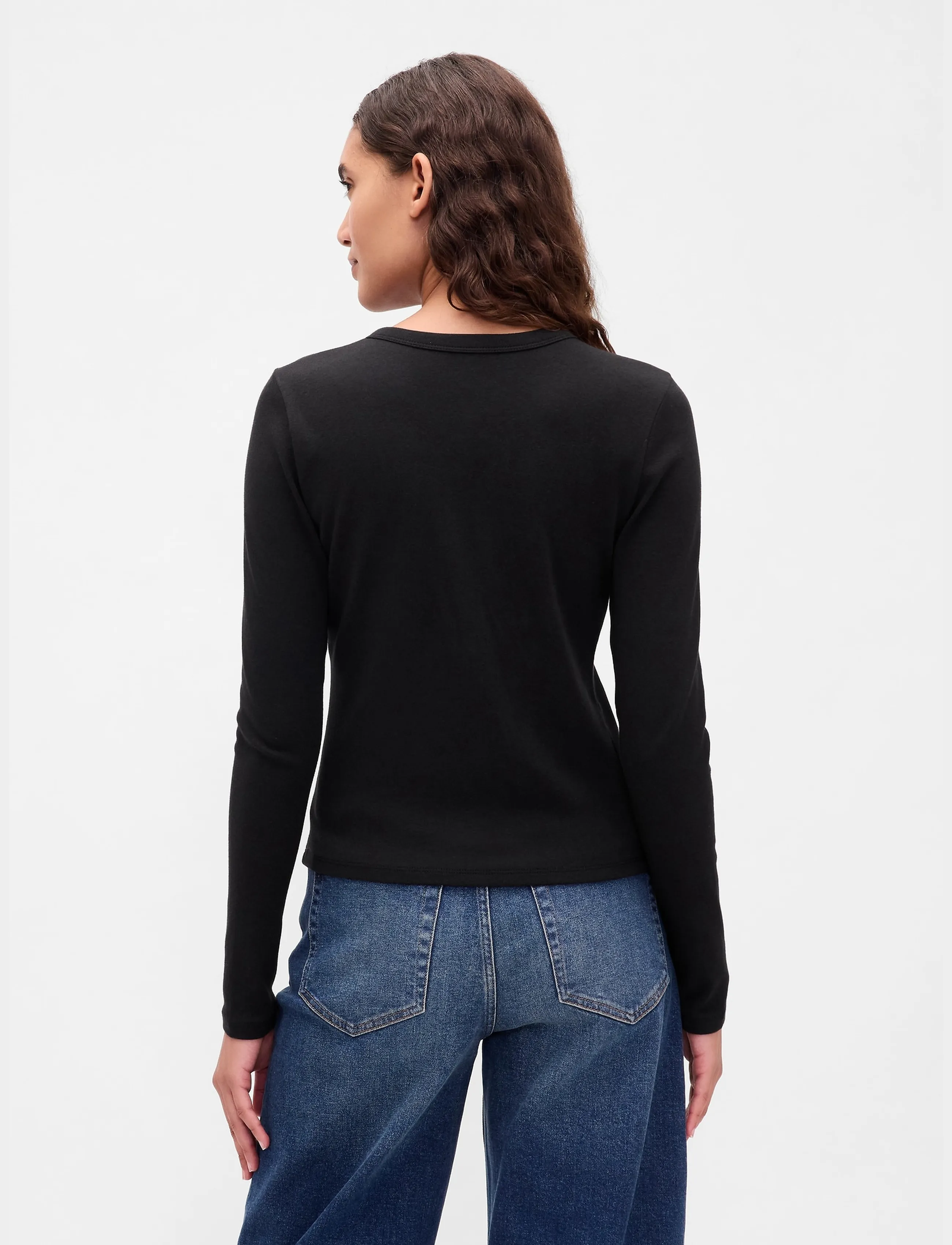 GAP - Modern Crewneck Cardigan from the GAP collection - strickjacken - black - 3