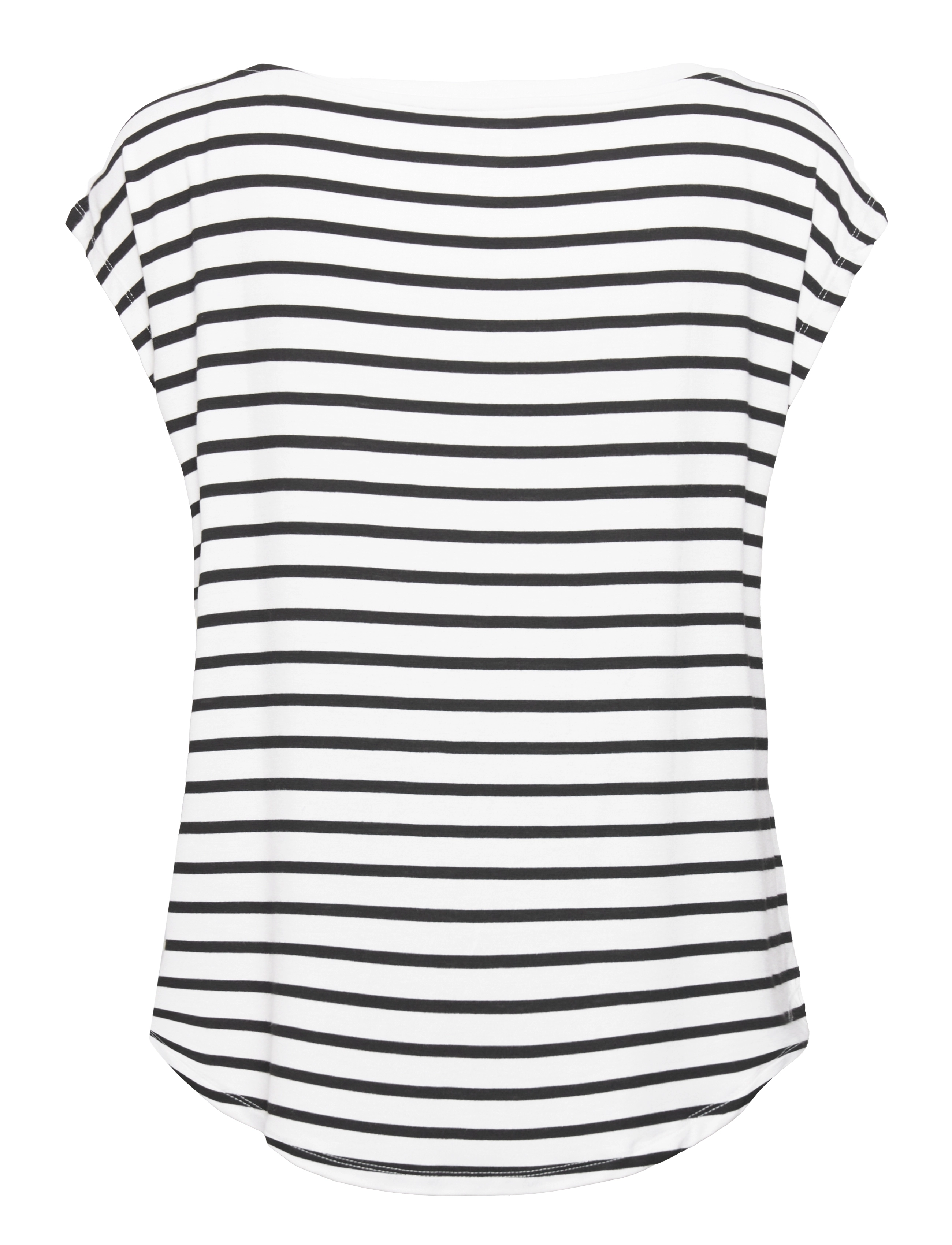 GAP - V-SS LUXE DOLMAN STR - black white stripe - 1