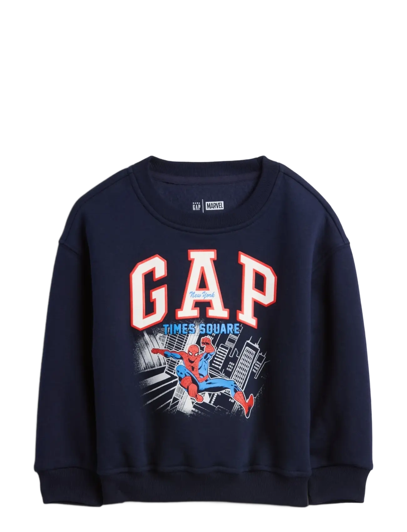 GAP Baby & Toddler VintageSoft Marvel Logo Sweatshirt - Sweatshirts - NAVY UNIFORM / navy