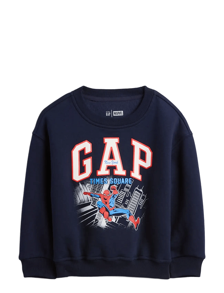 GAP - Baby & Toddler VintageSoft Marvel Logo Sweatshirt - navy uniform - 0
