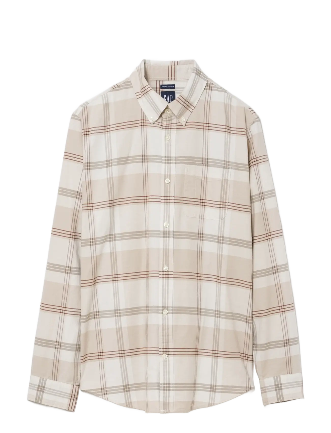 GAP - Plaid Oxford Button-Down Shirt from the GAP collection - checkered shirts - cream check - 1