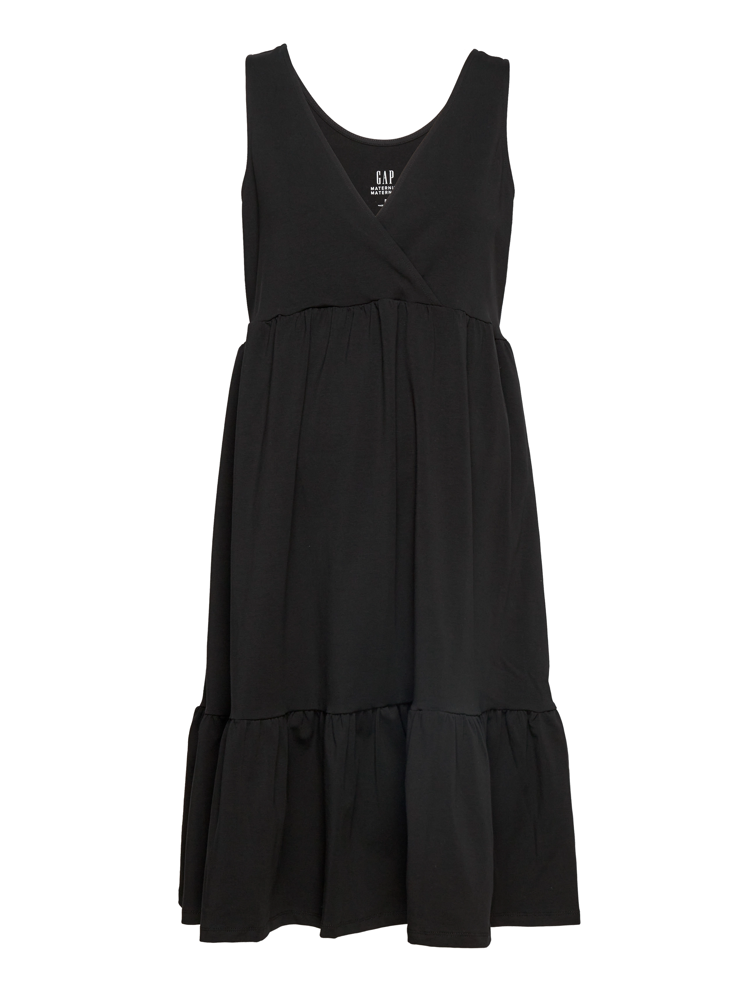 GAP Maternity Tiered Tank Dress, S, Black, Kjoler > Knælange Og Midi, Dame