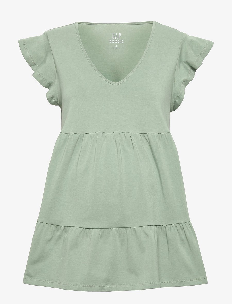 GAP - Maternity Flutter Sleeve Top - lühikeste varrukatega pluusid - gasoline green - 0