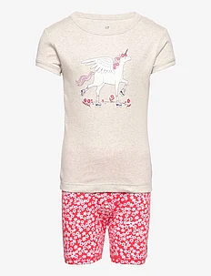Kids 100% Organic Cotton Unicorn PJ Shorts Set, GAP