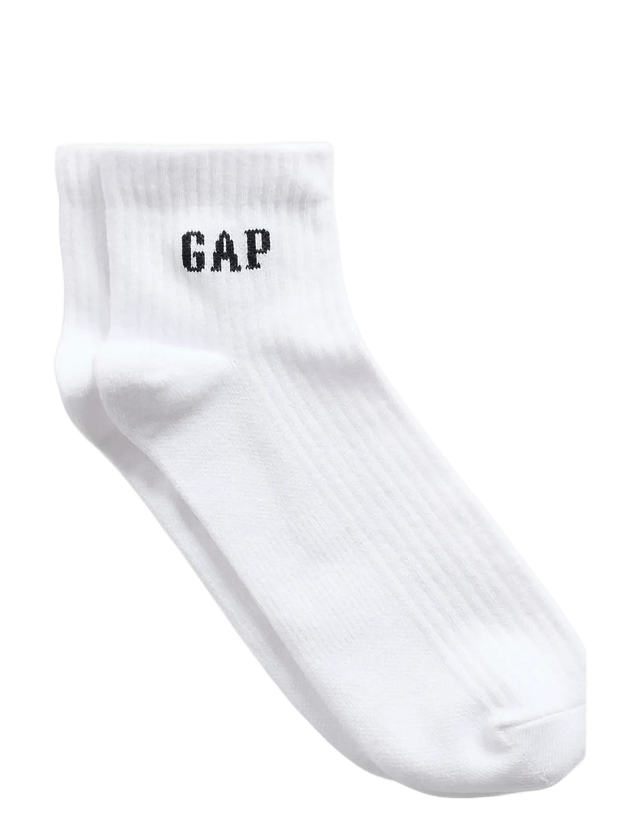 GAP - Gap Logo Quarter Crew Socks - ankelstrumpor - optic white - 0