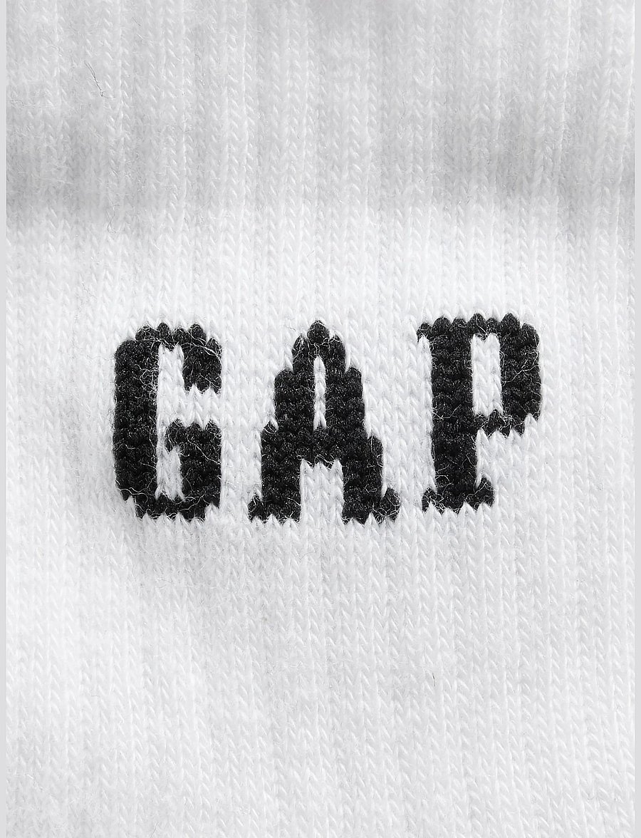 GAP - Gap Logo Quarter Crew Socks - ankelstrumpor - optic white - 1
