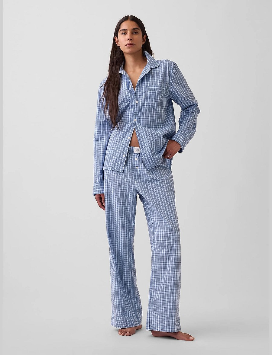 GAP - Poplin PJ Pants from the GAP collection - pyjamasbyxor - blue plaid - 0